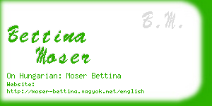 bettina moser business card